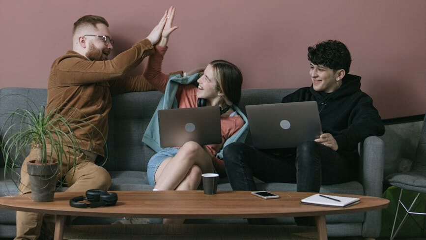 businessman creative laptop office